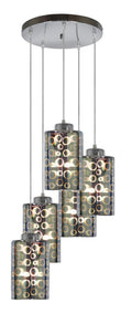 NOCTURNO lampa wisząca talerz 5x40W E27 chrom