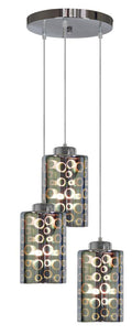 NOCTURNO lampa wisząca talerz 3x40W E27 chrom