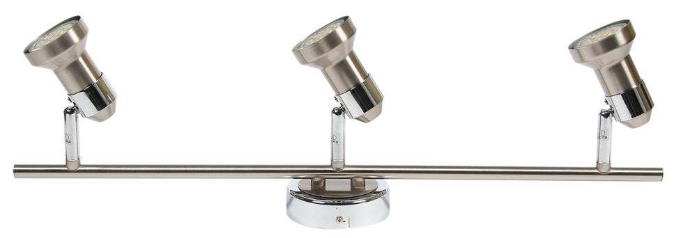 ARKON lampa sufitowa listwa 3x50W GU10 sat nikiel+chrom bez żarówek