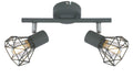VERVE lampa sufitowa listwa 2x40W E14 matowy szary