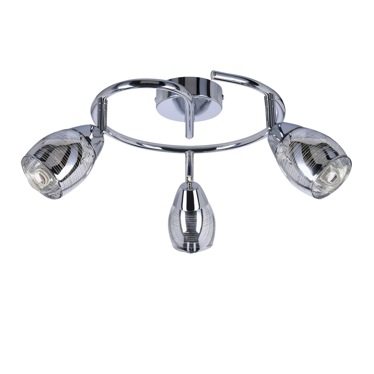MILTON lampa sufitowa spirala 3x10W E14 LED chrom