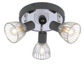 MODO lampa sufitowa plafon 3x40W E14 czarny+chrom