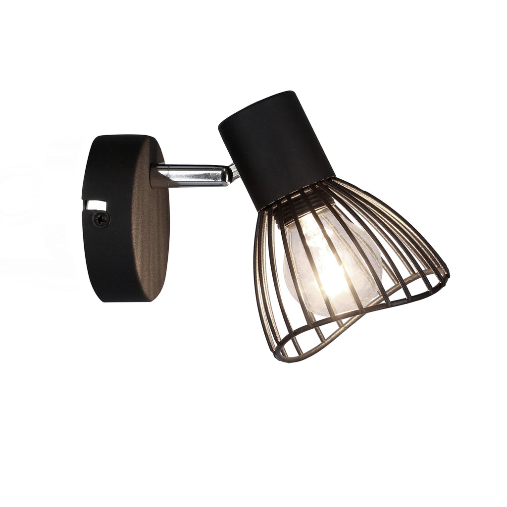 FLY lampa kinkiet 1x40W E14 czarny
