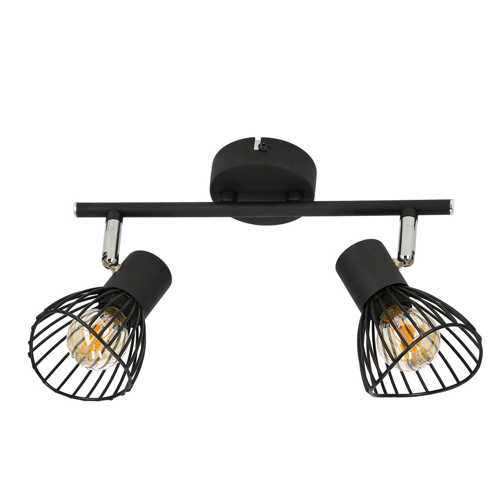 FLY lampa sufitowa listwa 2x40W E14 czarny