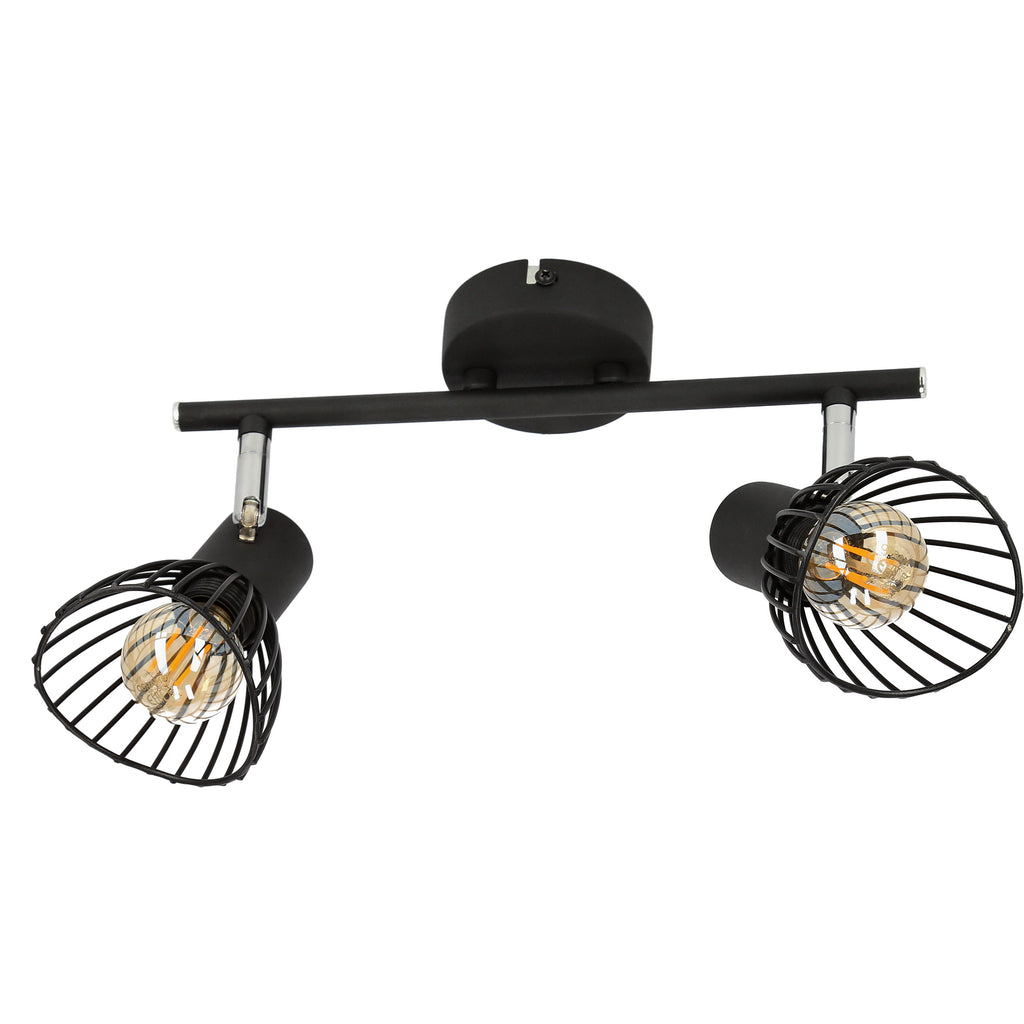 FLY lampa sufitowa listwa 2x40W E14 czarny