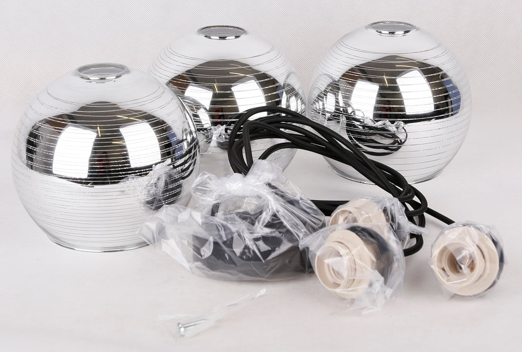 TRIO 1 lampa wisząca 3x60W E27 chrom