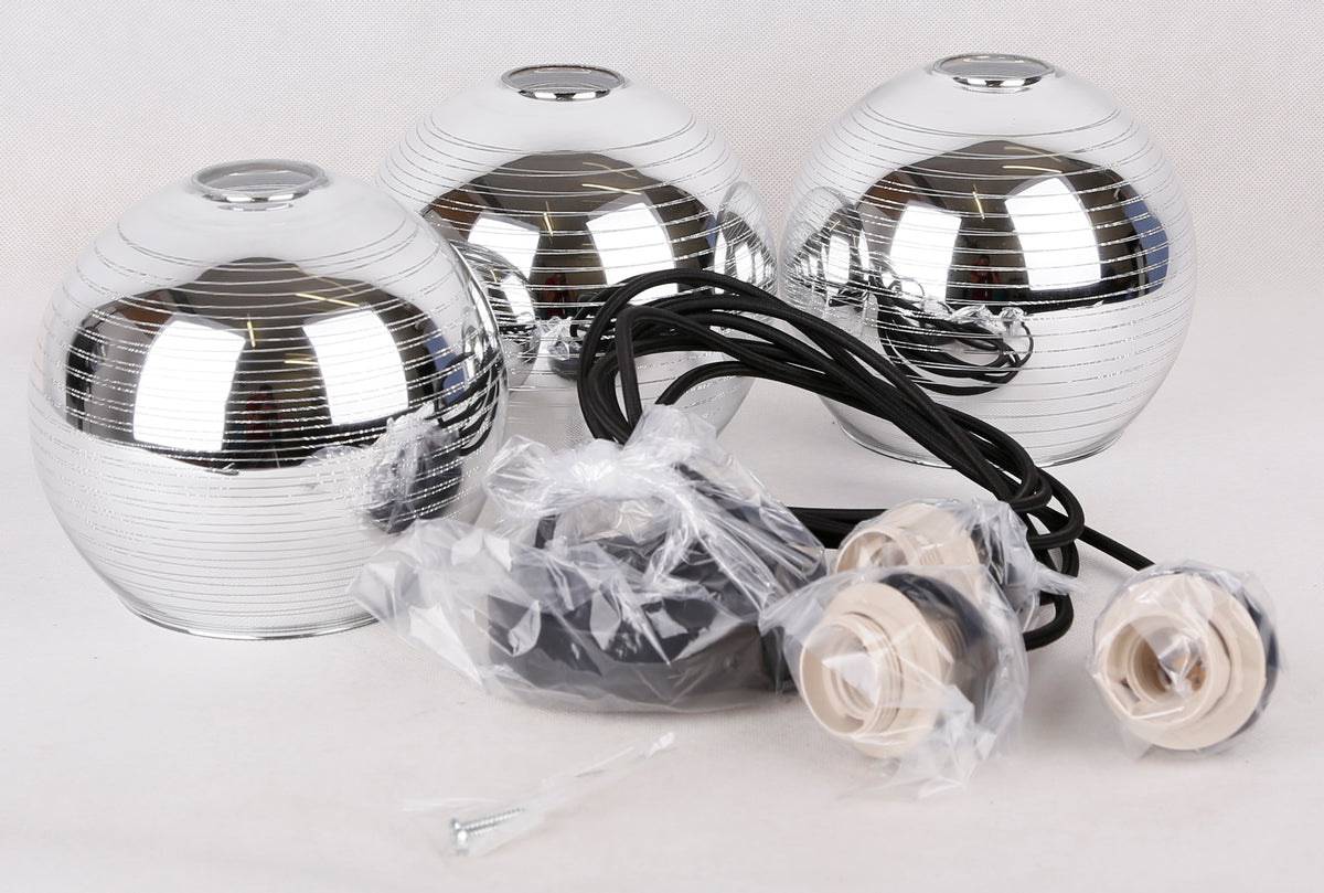 TRIO 1 lampa wisząca 3x60W E27 chrom