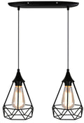 GRAF lampa wisząca 2x60W E27 czarny