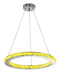 LORDS lampa wisząca okrągły pojedynczy 40 12W LED rgb chrom z pilotem