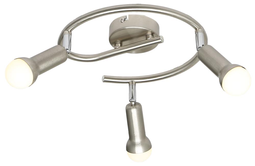 ARC lampa sufitowa spirala 3x40W E14 satyna nikiel
