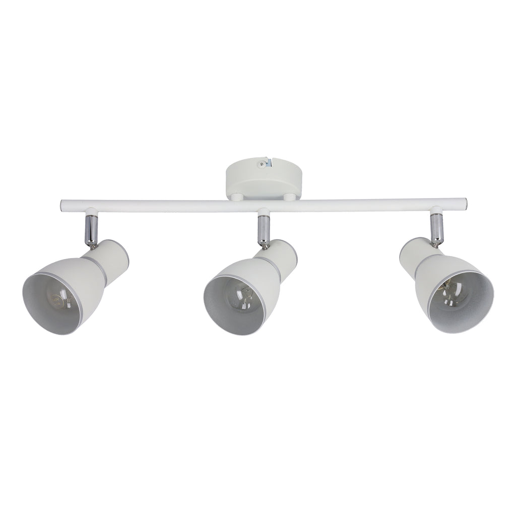 FIDO lampa sufitowa listwa 3x40W E14 biały+chrom