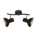 DISO lampa sufitowa listwa 2x40W E27 czarny+zloto