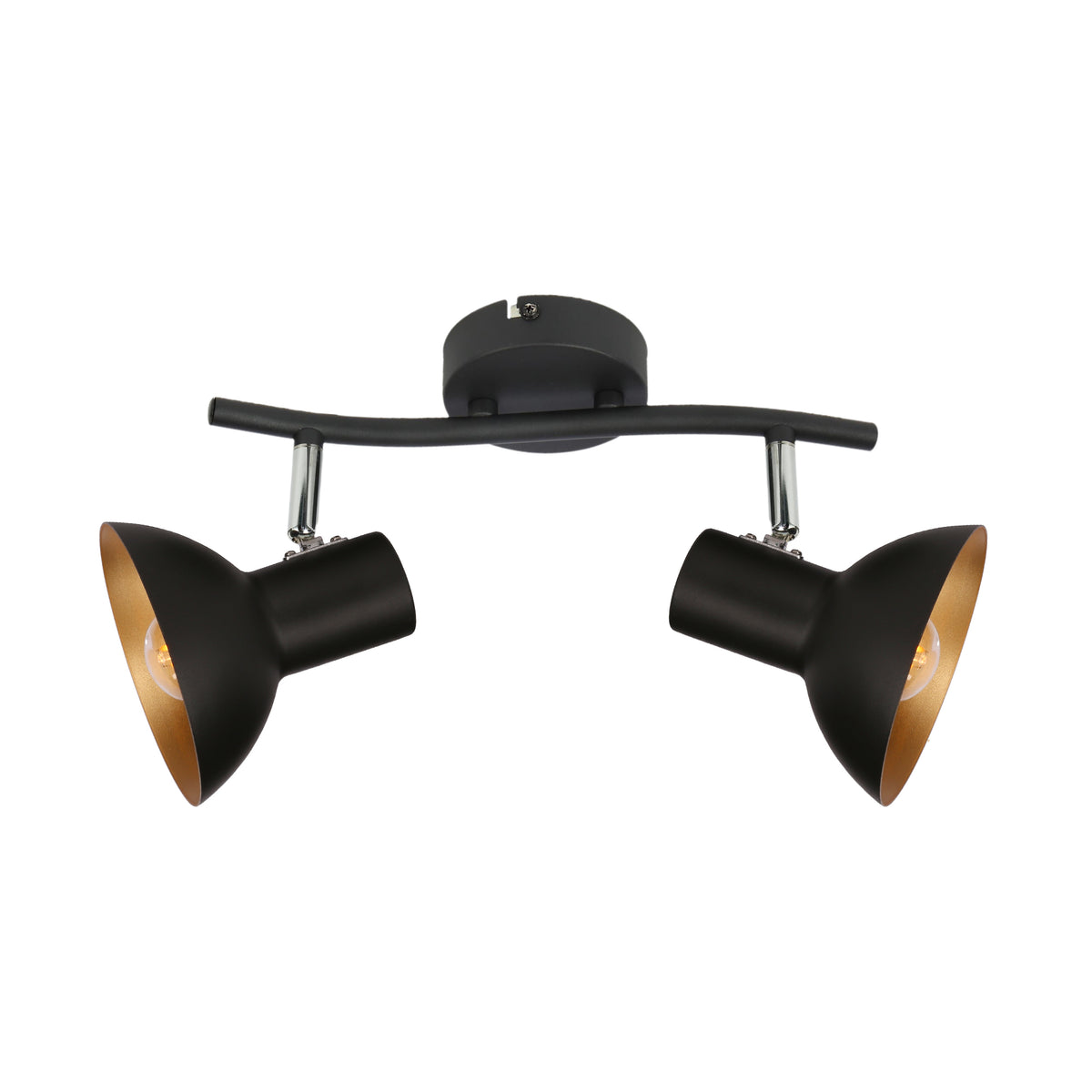 DISO lampa sufitowa listwa 2x40W E27 czarny+zloto