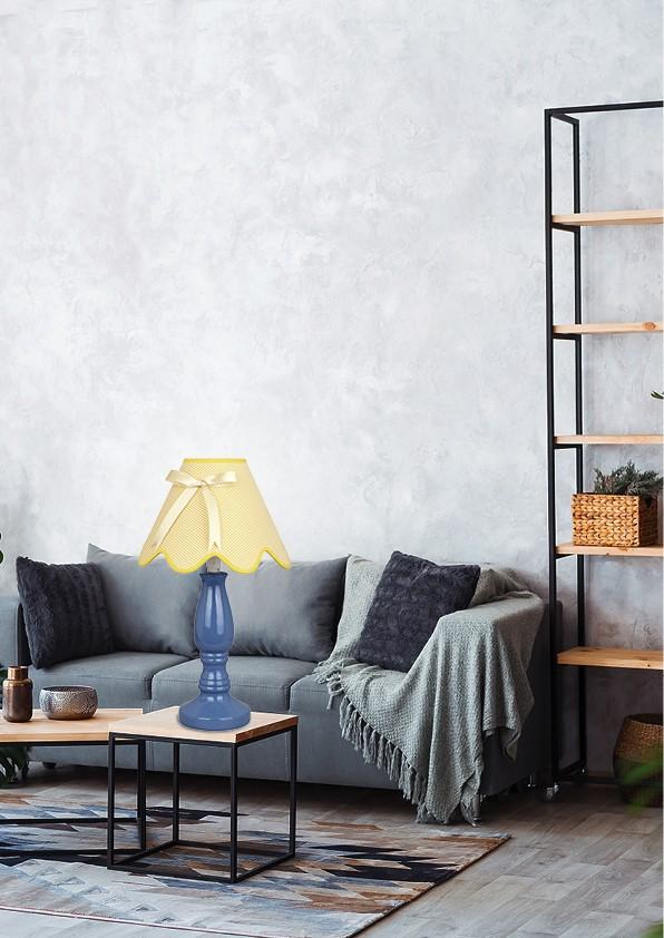 LOLA lampa gabinetowa 1x40W E14 niebiesko żółta