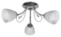 SIMPLI lampa wisząca 3*40W E27 chrom z kryształkiem+klosz z paskiem