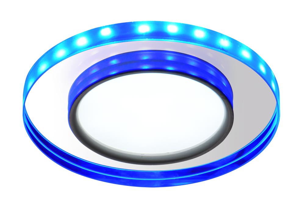 SSP-23 CH/TR+BL 8W LED 230V RING LED NIEBIESKI oczko sufitowe lampa sufitowa STAŁA OKRĄGŁA SZKŁO TRANSPARENTNE