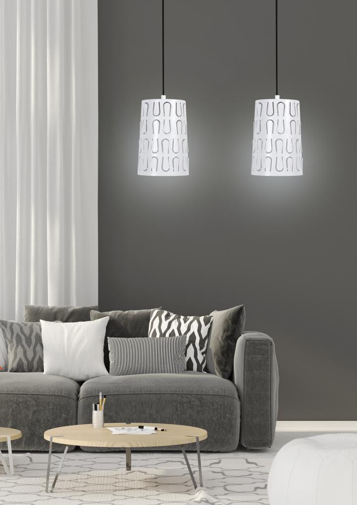 VISTA lampa wisząca 2x60W E27 biały