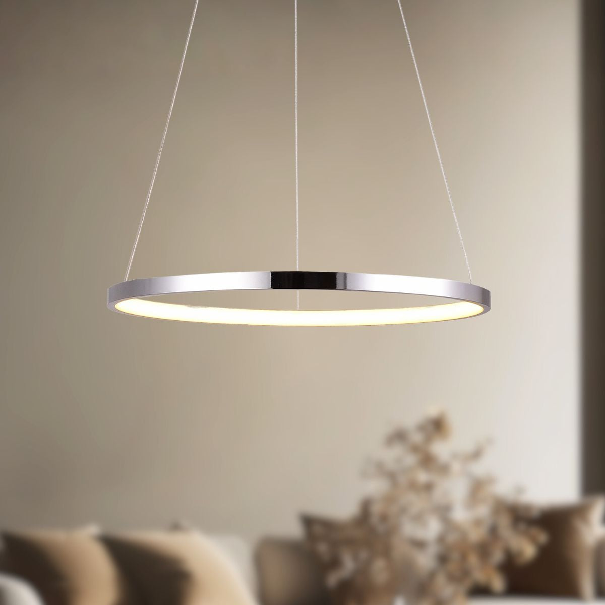 LUNE lampa wisząca 40 okrągły 25W LED 4000k chrom