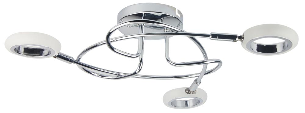 AURELION lampa sufitowa plafon 3x4W LED chrom 3000k