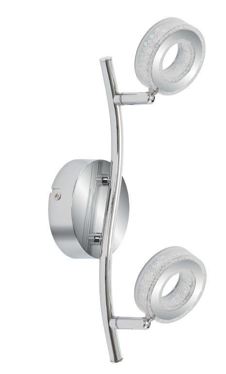 VINOLA lampa sufitowa listwa 2x5W LED chrom 3000k