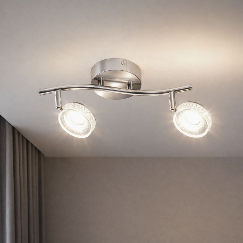 VINOLA lampa sufitowa listwa 2x5W LED chrom 3000k