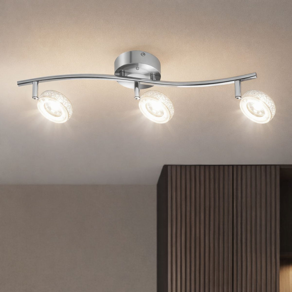 VINOLA lampa sufitowa listwa 3x5W LED chrom 3000k