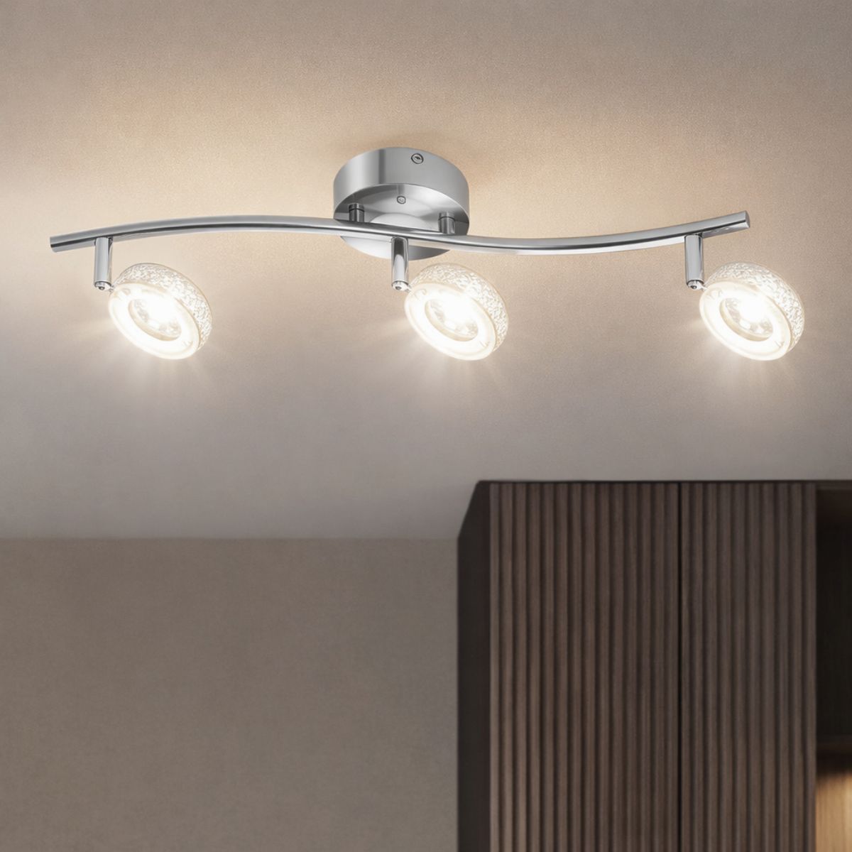 VINOLA lampa sufitowa listwa 3x5W LED chrom 3000k