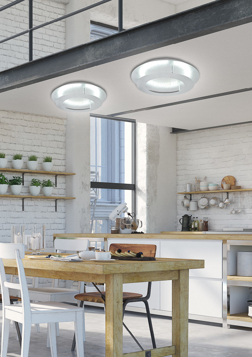 MERLE lampa sufitowa plafon 50 24W LED 3000k srebrny