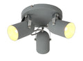 GRAY lampa sufitowa plafon 3x40W E14 szary