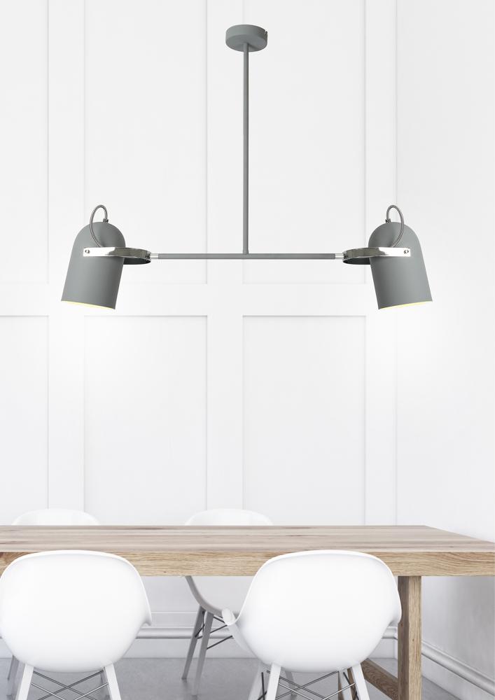 GRAY lampa wisząca 2x40W E27 szary