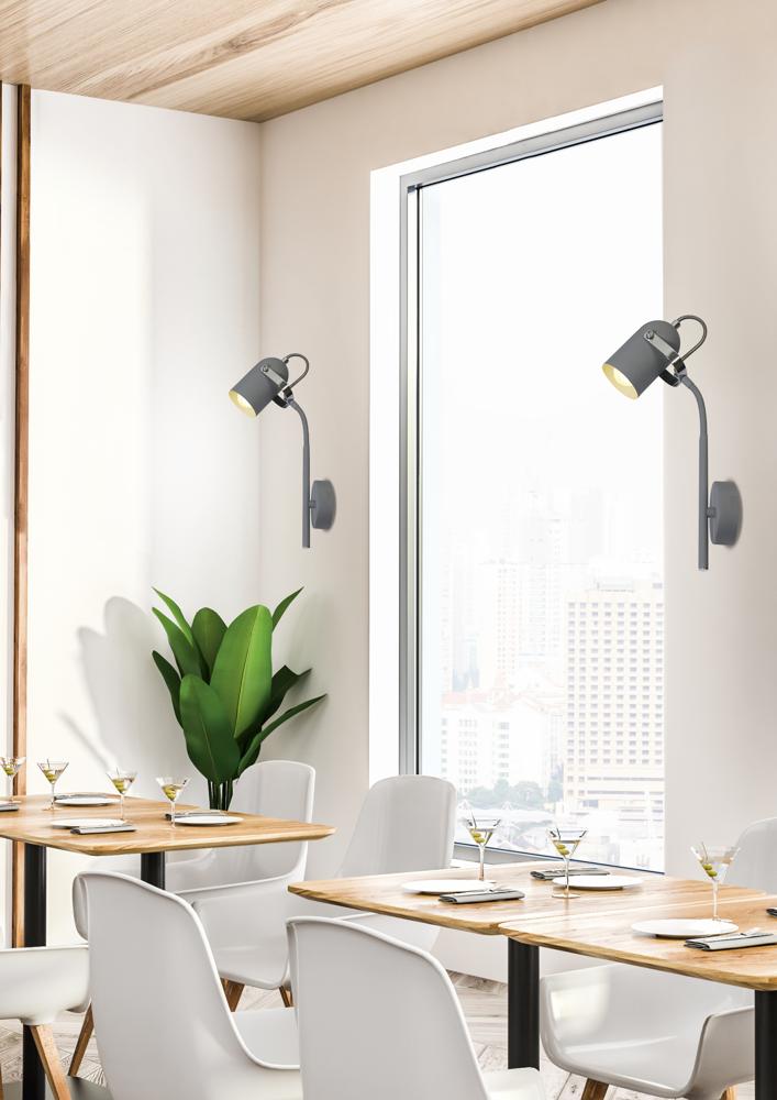 GRAY lampa kinkiet na wysięgniku 1x40W E14 szary