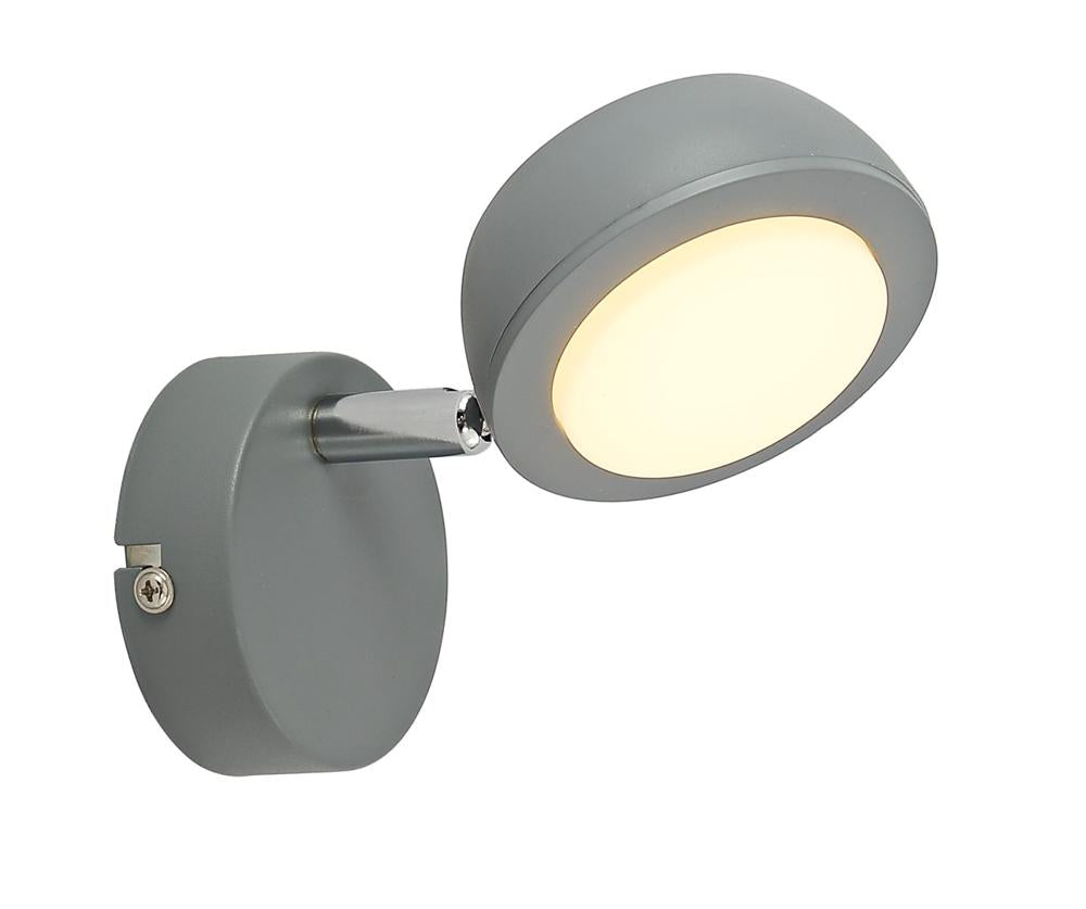 MILD lampa kinkiet 1x6W LED szary 3000k