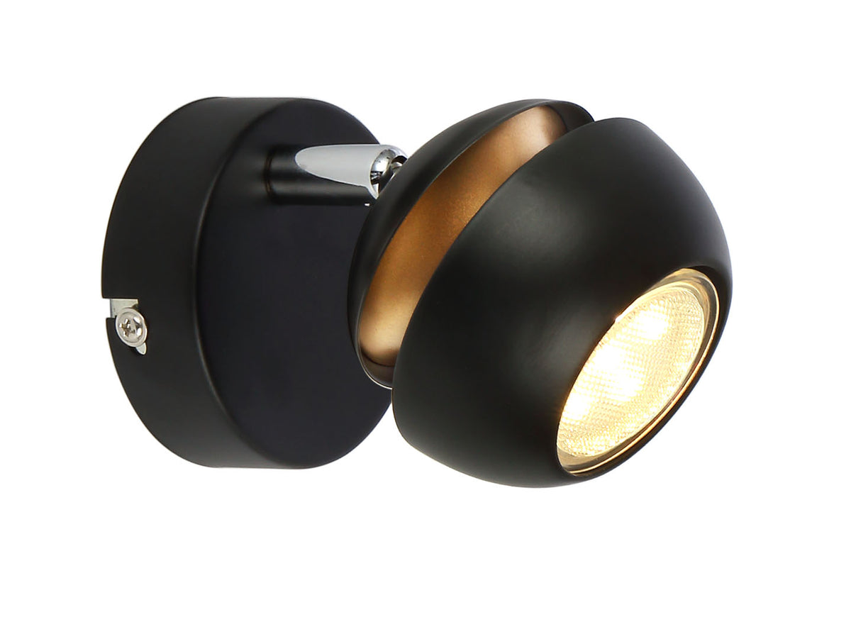 BONI kinkiet 1x3W GU10 LED czarny