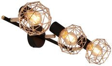 ACROBAT lampa sufitowa listwa 3x40W E14 czarny klosz złoty