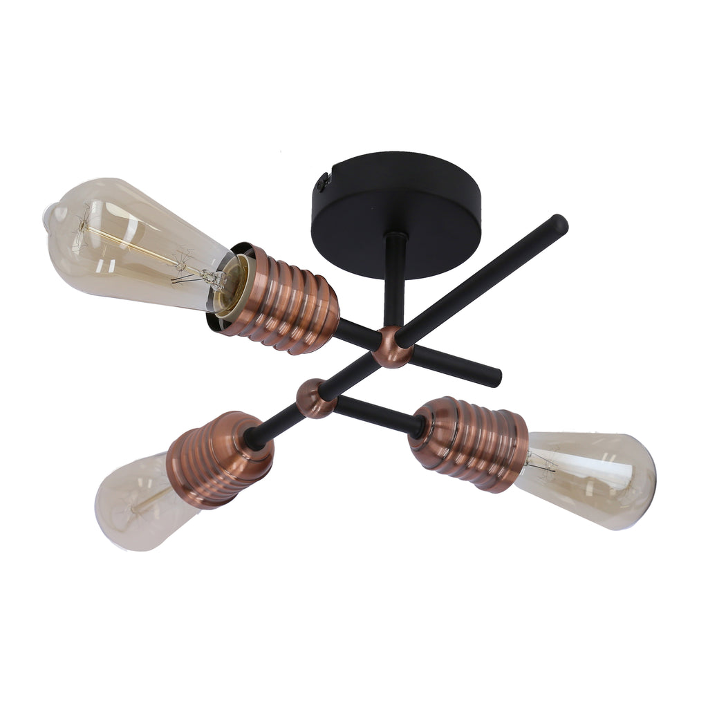 KIRIMU lampa sufitowa 3x60W E27 czarny