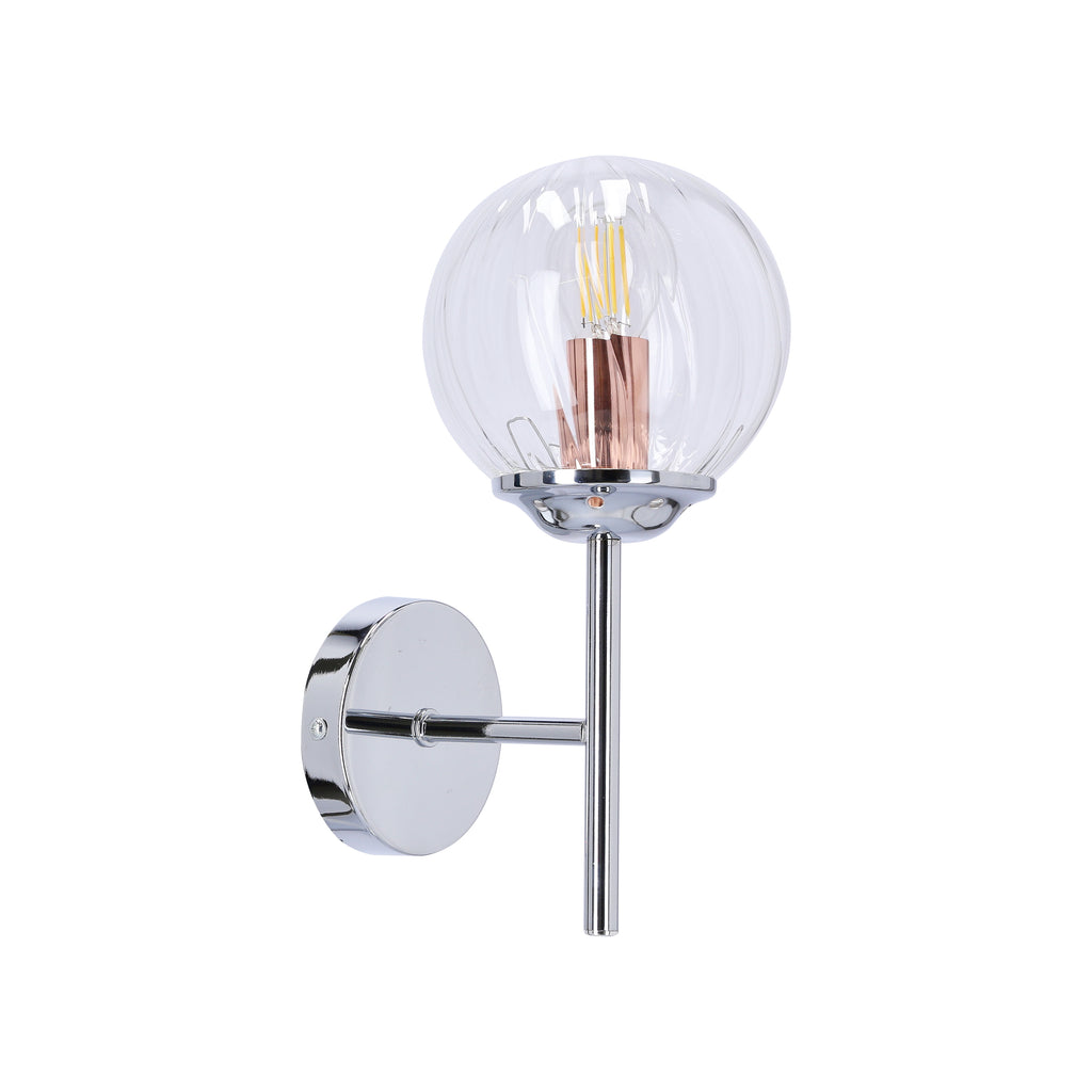 BEST lampa kinkiet 1x40W E14 chrom+miedź