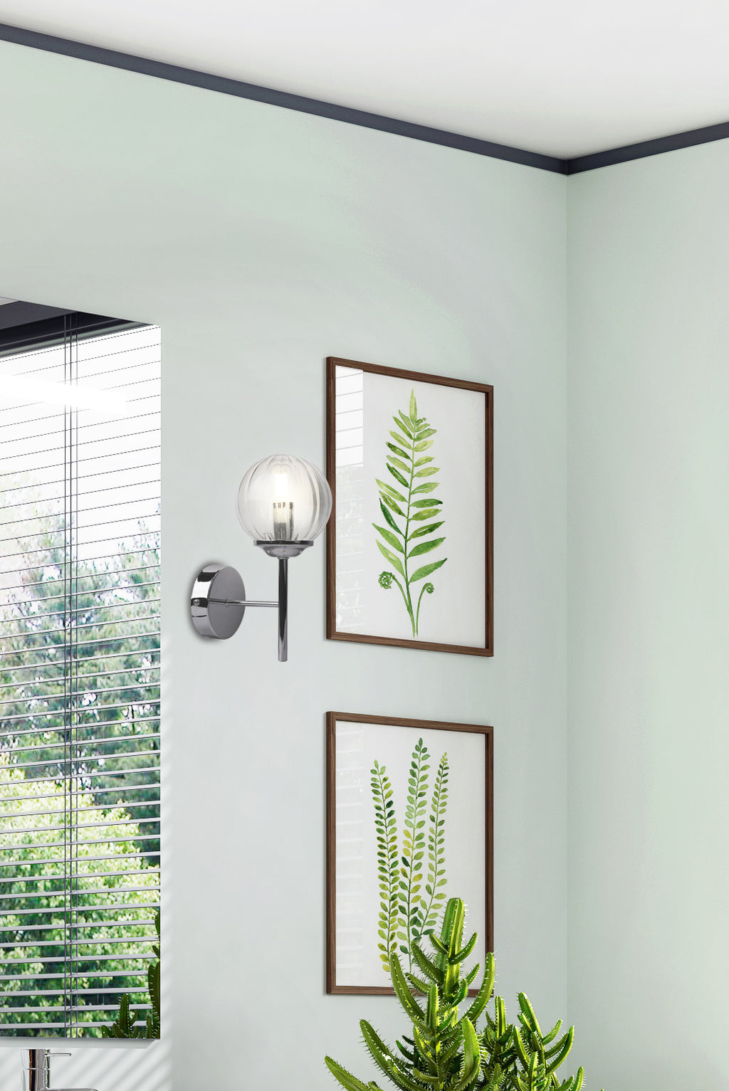 BEST lampa kinkiet 1x40W E14 chrom+miedź