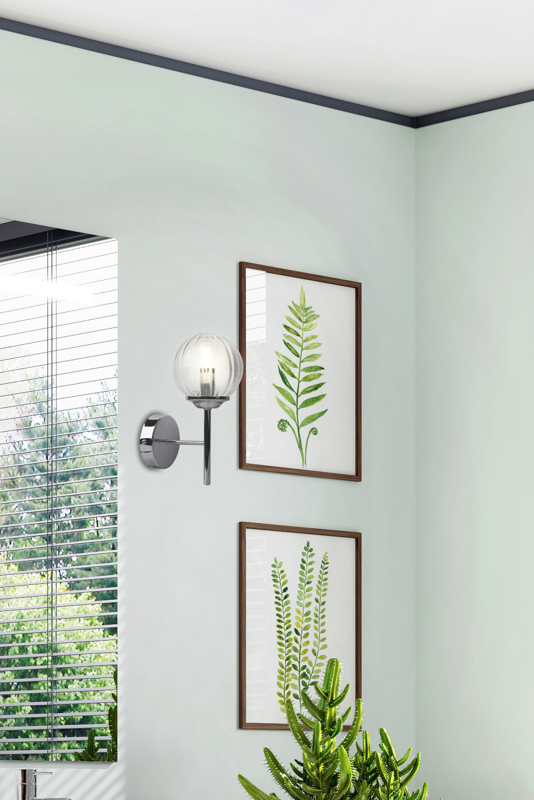 BEST lampa kinkiet 1x40W E14 chrom+miedź
