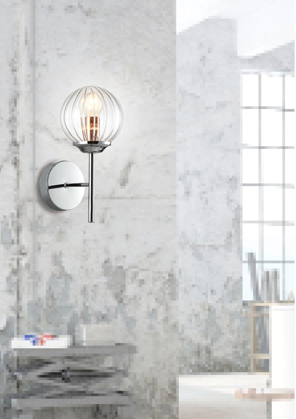 BEST lampa kinkiet 1x40W E14 chrom+miedź