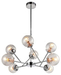 BEST lampa wisząca 8x40W E14 chrom+miedź