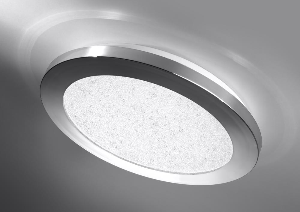 Plafon do łazienki PIXEL minimalistyczny – srebrny chromowany 22,5 cm - okrągły plafon LED z funkcją ściemniania 3000K 12W IP44