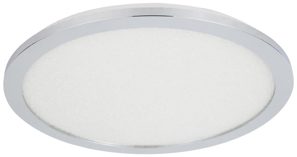 Plafon do łazienki PIXEL minimalistyczny – srebrny chromowany 40 cm - okrągły plafon LED z funkcją ściemniania 3000K 24W IP44