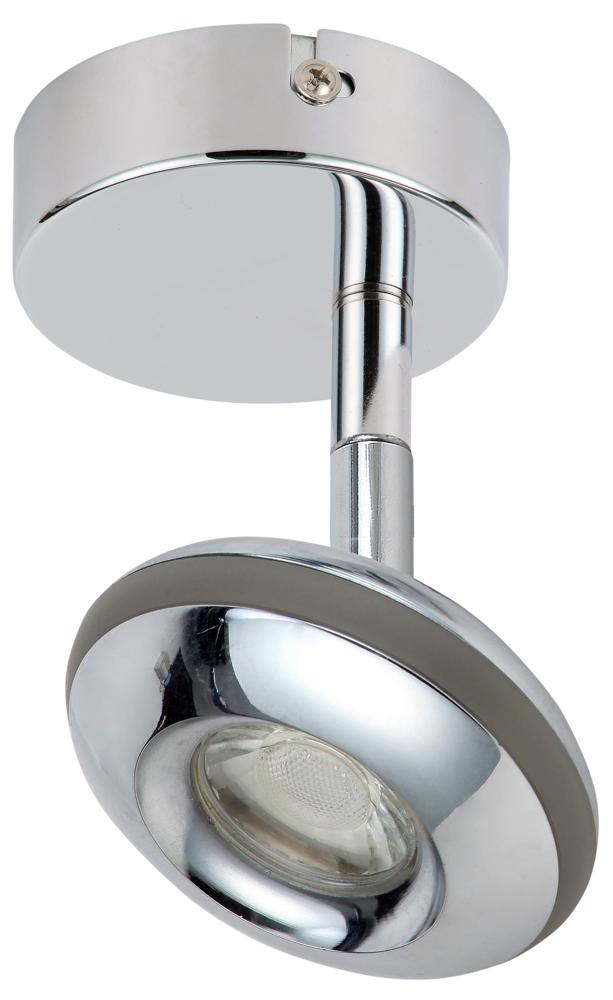 SKIPPER lampa kinkiet 1x6W LED cob główka okrągła 1e z przegubem kd system chrom