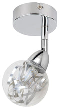BOLO lampa kinkiet 1x6W LED smd główka 6 okrągła 1e z przegubem klosz wymienny kd system chrom/bezbarwny