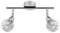 BOLO lampa sufitowa listwa 2x6W LED smd główka okrągła 1e z przegubem klosz wymienny kd system chrom/bezbarwny