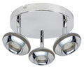 SKIPPER lampa sufitowa plafon 3x6W LED cob główka okrągła 1e z przegubem kd system chrom