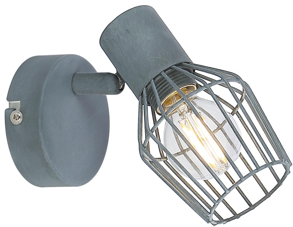 VIKING lampa kinkiet 1x40W E14 szary