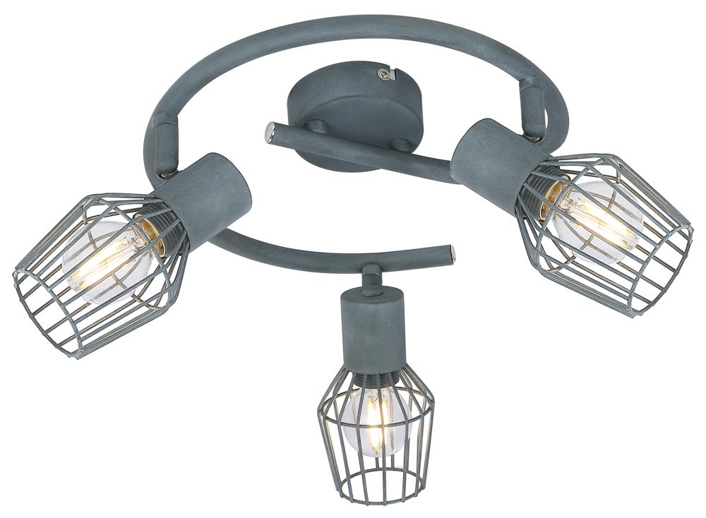 VIKING lampa sufitowa spirala 3x40W E14 szary
