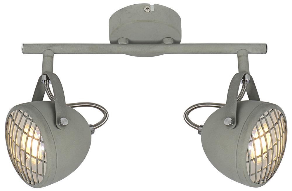 PENT lampa sufitowa listwa 2x50W GU10 betonowy szary