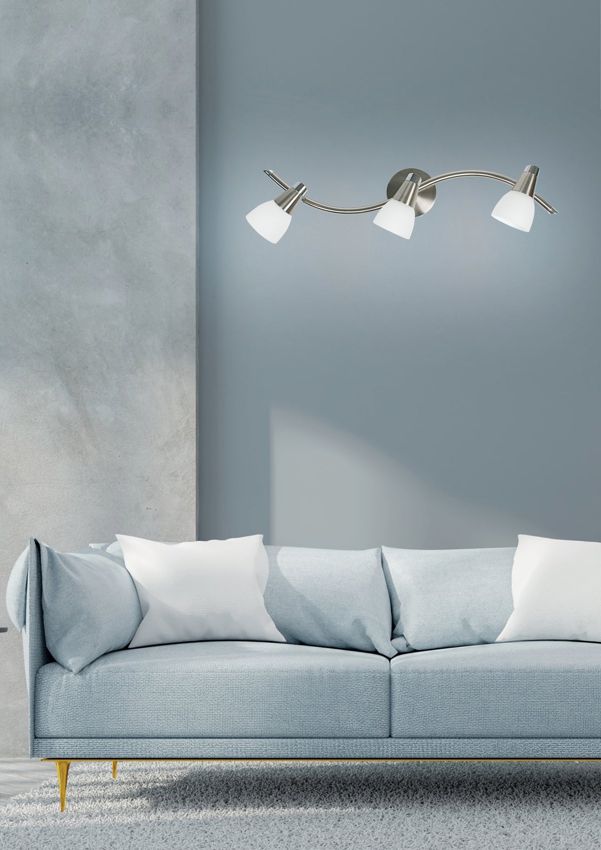 SELIA lampa sufitowa listwa 3x40W G9 nikiel mat/chrom biały (bż)